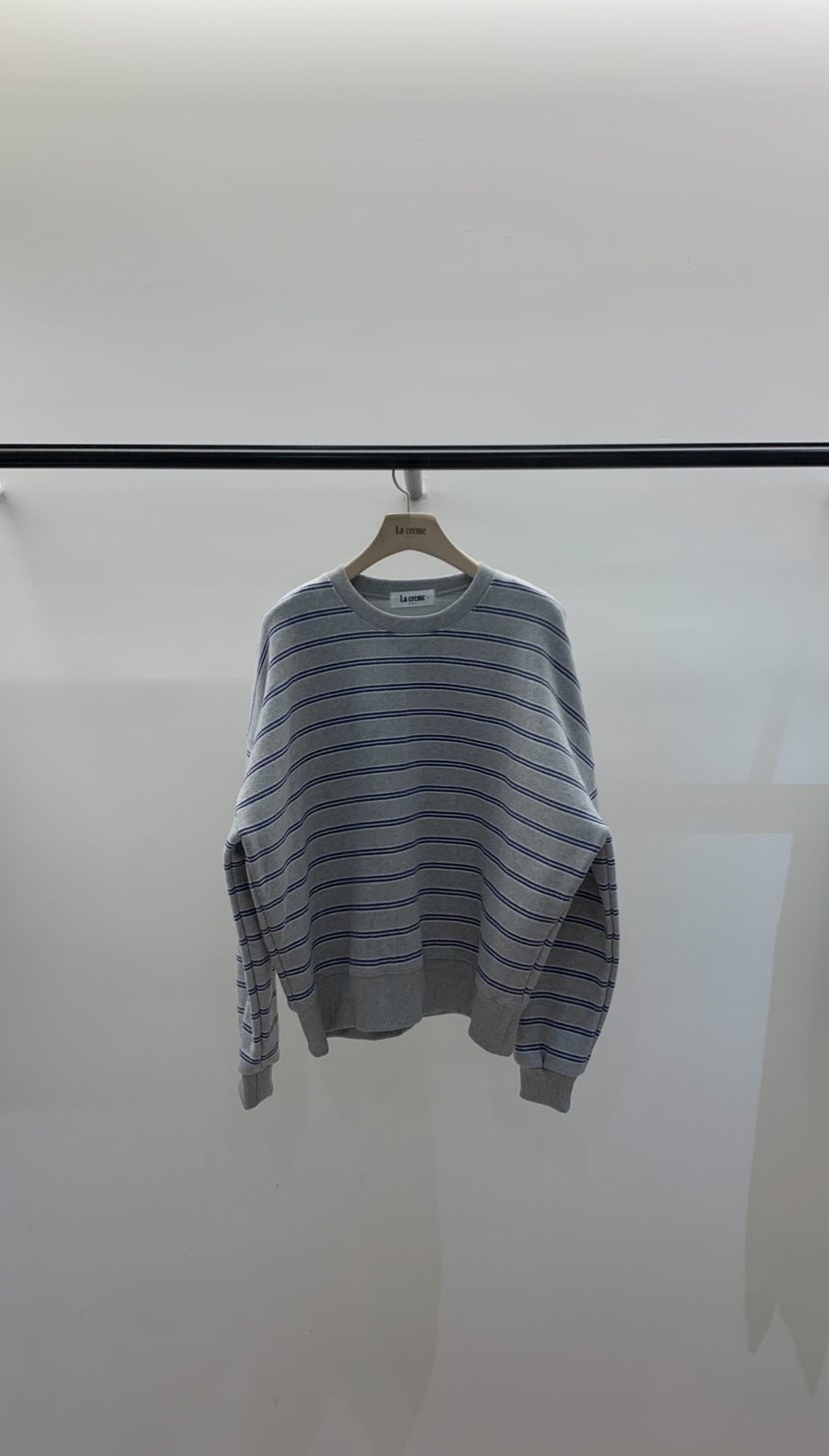 LA CREME東大門㊣代購女士新款25秋冬時尚推薦衛衣加絨條紋LA CREME衛衣