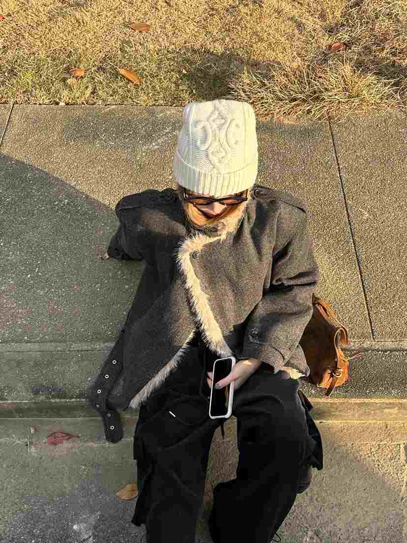 ZEROZERO東大門㊣代購女士新品推薦休閑時尚夾克人字紋皮草ZEROZERO夾克