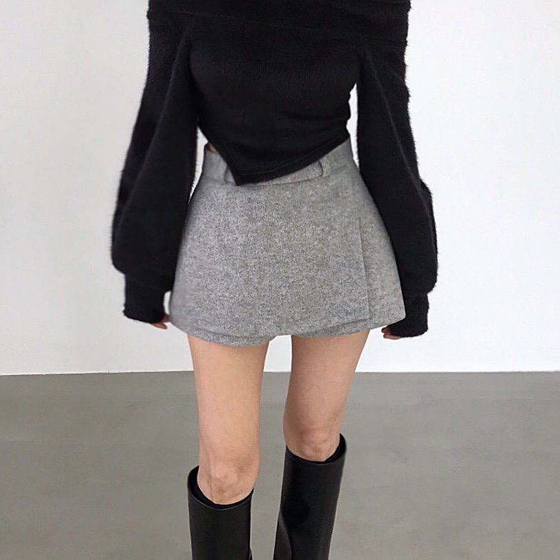 2TWO MOON韓國直郵㊣女裝新款人氣25秋冬休閑真品裙褲羊毛2TWO MOON裙褲