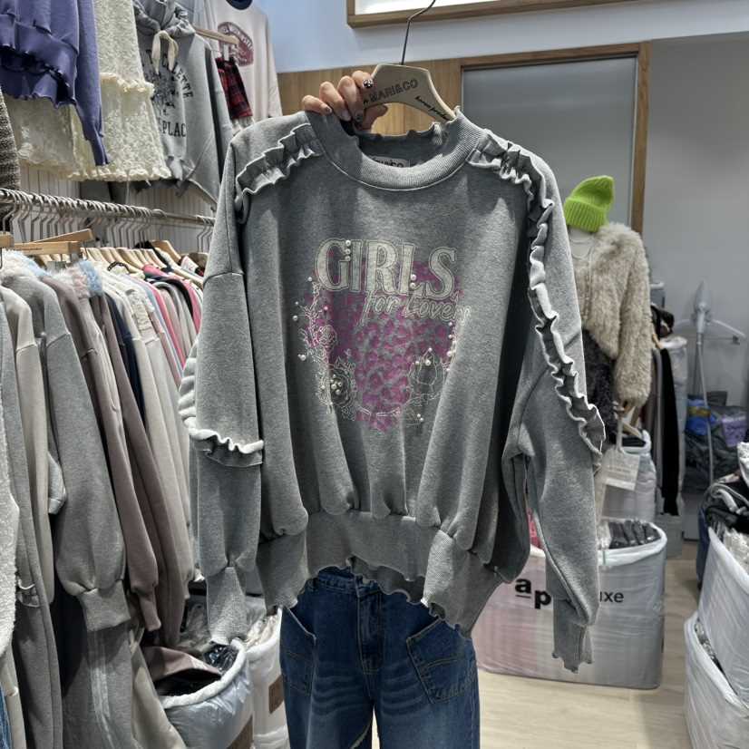 MARI CO韓國代購㊣女士新品25秋冬人氣職業推薦時尚休閑衛衣MARI CO衛衣