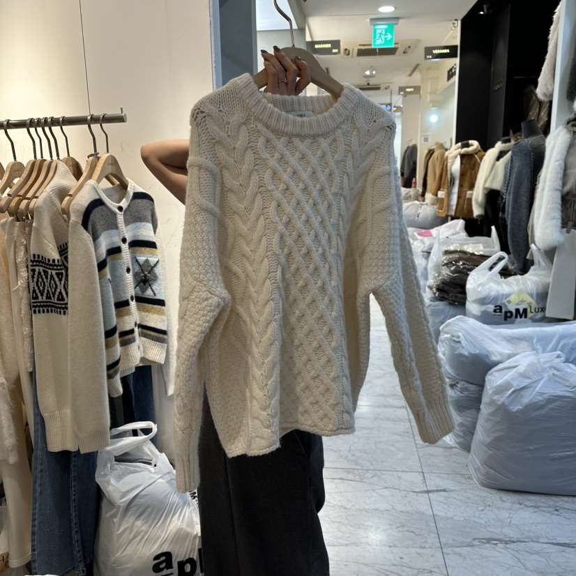 HABLE韓國直郵㊣女裝新品時尚25秋冬熱賣休閑人氣推薦針織衫HABLE針織衫