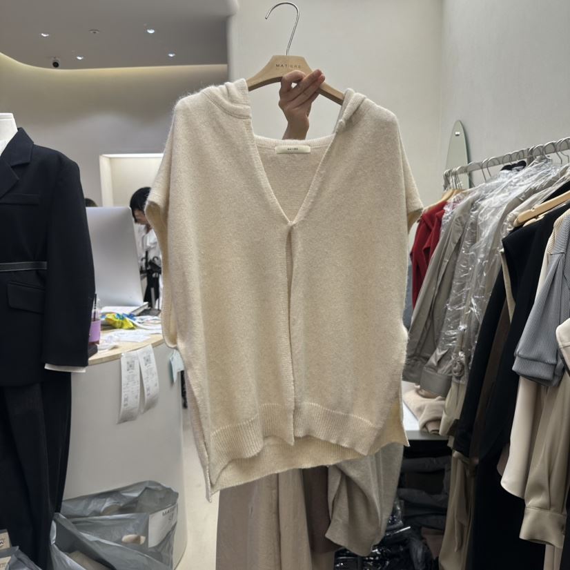 MATIERE韓國直郵㊣女士新品熱賣時尚25秋冬真品推薦針織衫浣熊MATIERE針織衫
