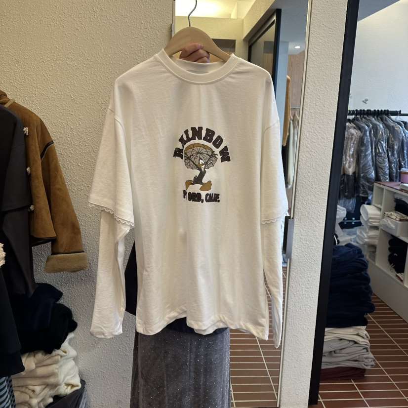 CHOI-L東大門㊣直郵女士新品真品職業時尚熱賣長袖T恤假兩件CHOI長袖T恤