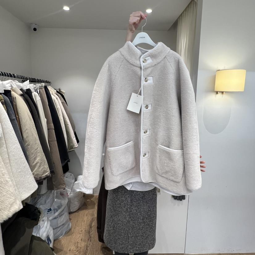 JINSIM東大門㊣實拍女士新品熱賣休閑25秋冬真品短款大衣羊毛JINSIM短款大衣