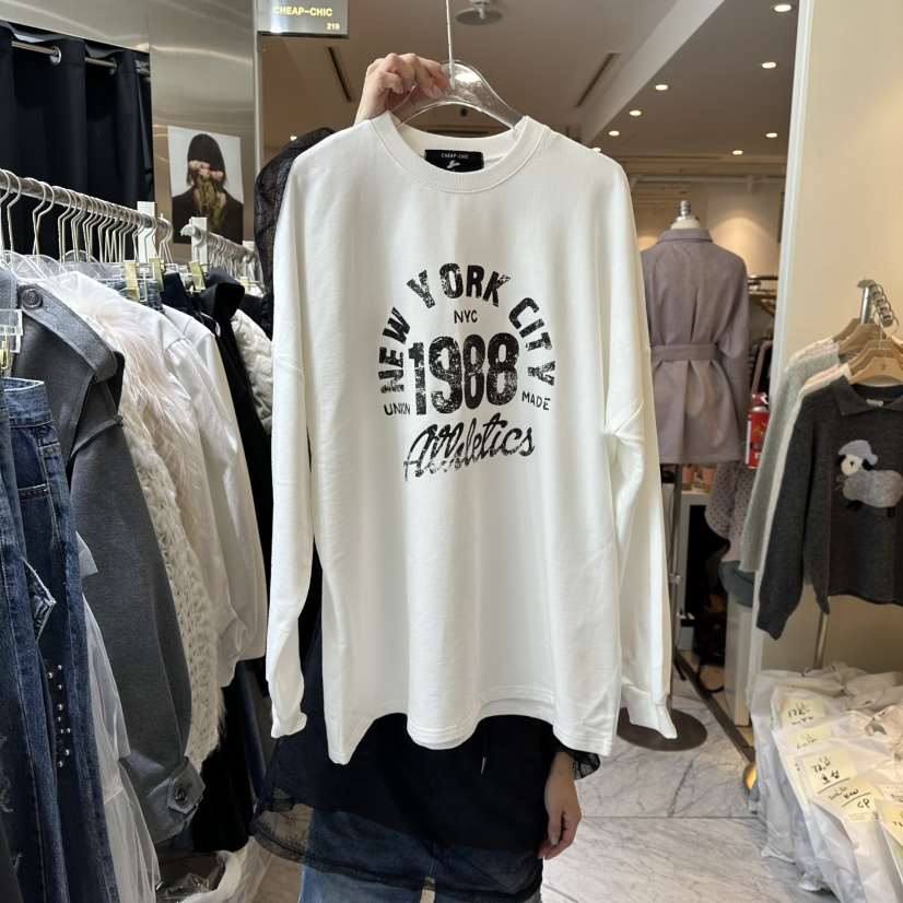 CHEAP-CHIC東大門㊣代購女裝新品人氣25秋冬熱賣推薦長袖T恤CHEAP-CHIC/CHARLES THE SECOND長袖T恤