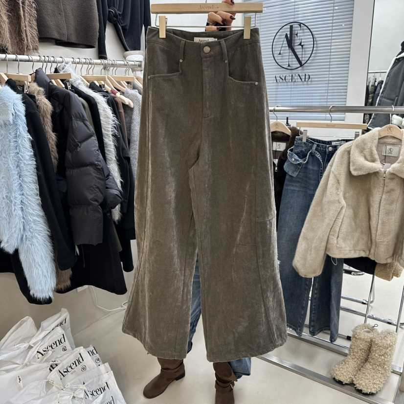 ASCEND東大門㊣直郵女士新款職業熱賣休閑時尚推薦休閑褲抓絨ASCEND休閑褲