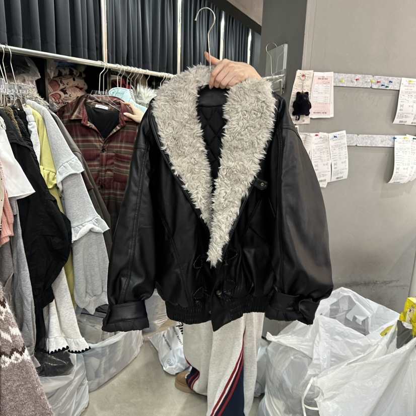 MOMAZU韓國直郵㊣女裝新品時尚休閑25秋冬職業人氣夾克皮革MOMAZU夾克