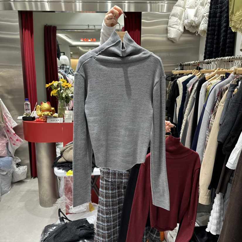 SOLAR東大門㊣直郵女裝新品熱賣人氣25秋冬職業時尚真品針織衫SOLAR針織衫