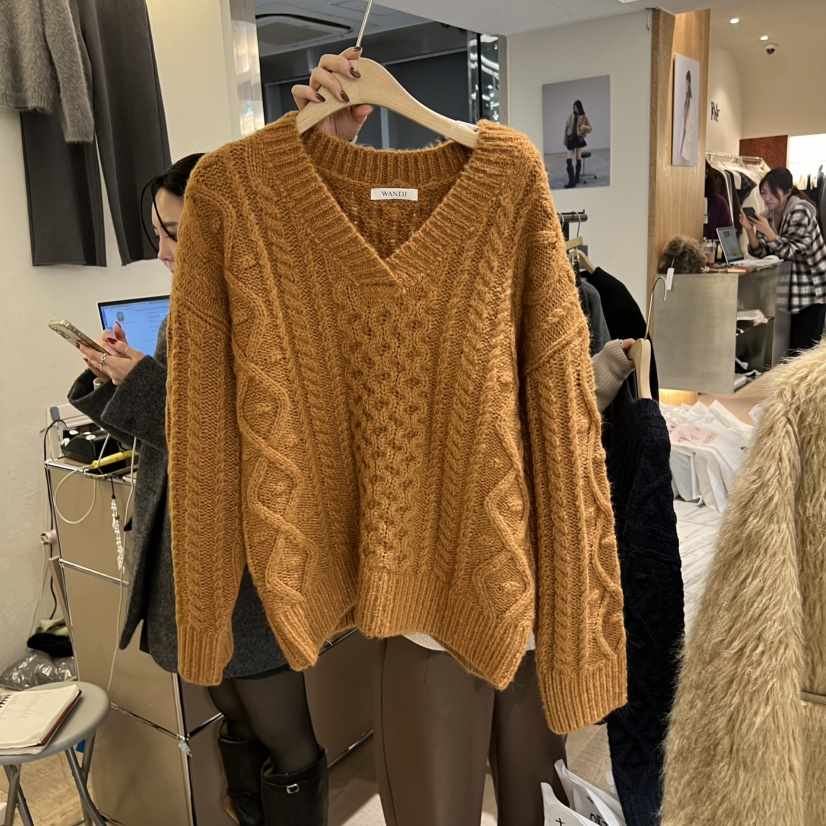 W AND J韓國直郵㊣女裝新款職業25秋冬時尚熱賣休閑推薦毛衣W AND J毛衣