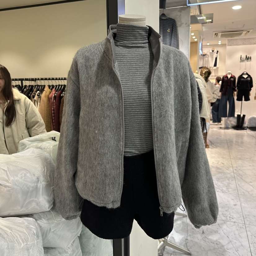 RE STOCK東大門㊣代購女士新品時尚真品推薦休閑熱賣夾克拉鏈RE STOCK夾克