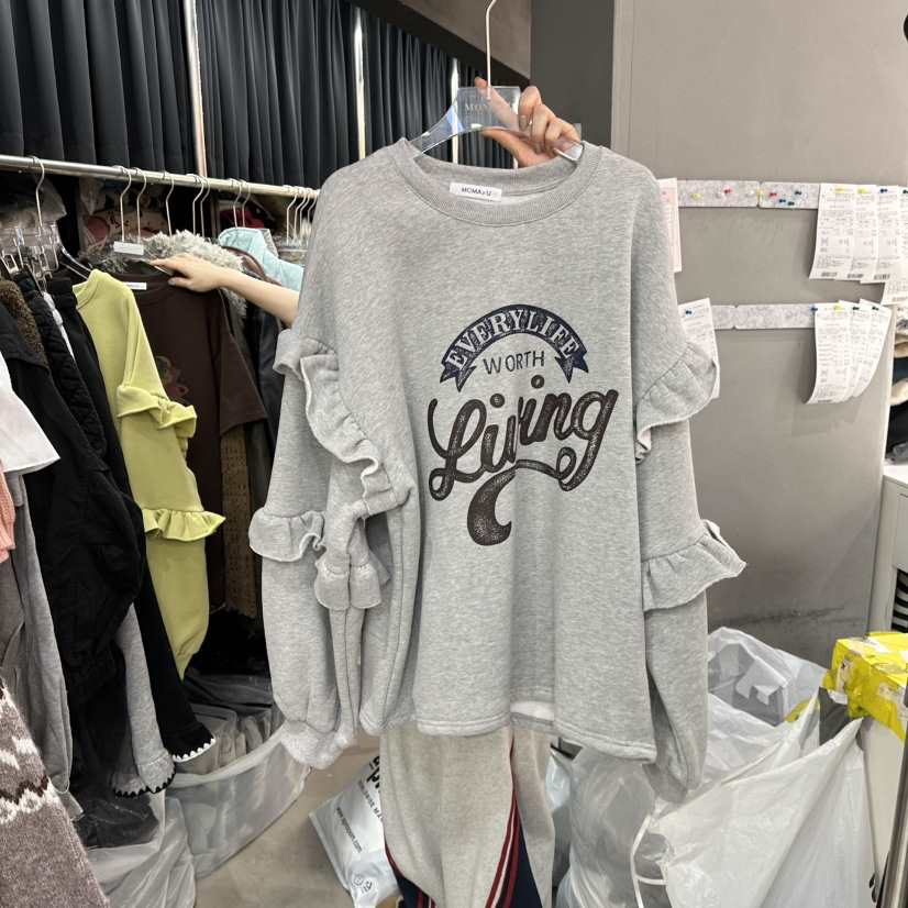 MOMAZU東大門㊣實拍女裝新款真品休閑職業時尚25秋冬衛衣加絨MOMAZU衛衣