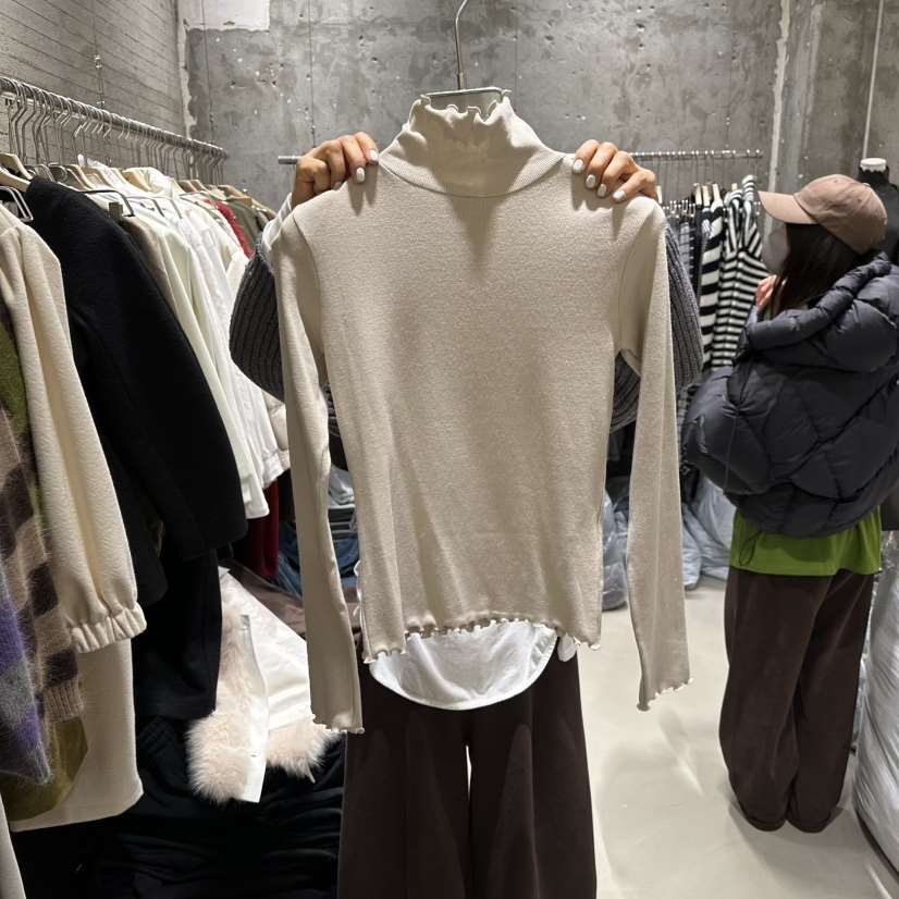 JUNI東大門㊣直郵女士新品休閑推薦人氣25秋冬長袖T恤安哥拉my juni長袖T恤