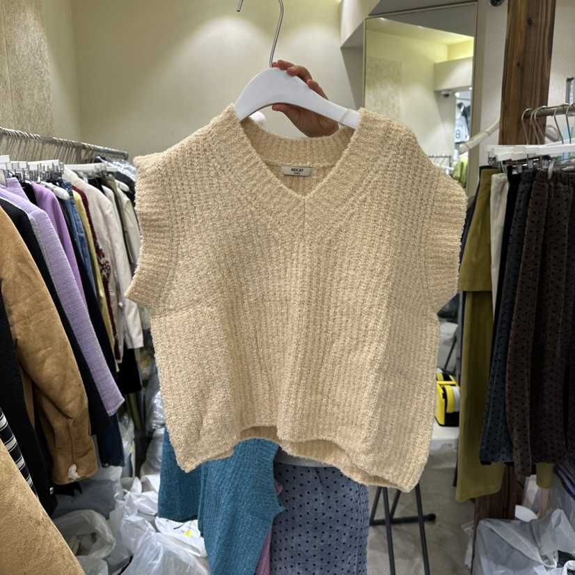 REFLAT韓國代購㊣女士新品熱賣人氣休閑25秋冬職業吊帶背心V領REFLAT吊帶/背心