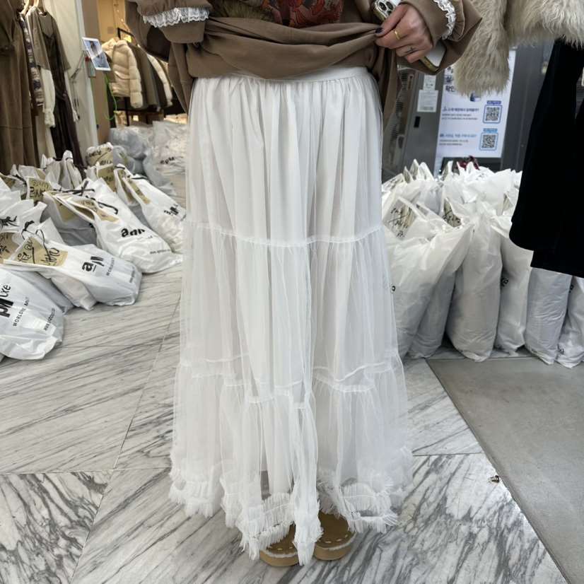 FOUNDATION韓國代購㊣女裝新款熱賣25秋冬職業真品時尚長裙FOUNDATION長裙