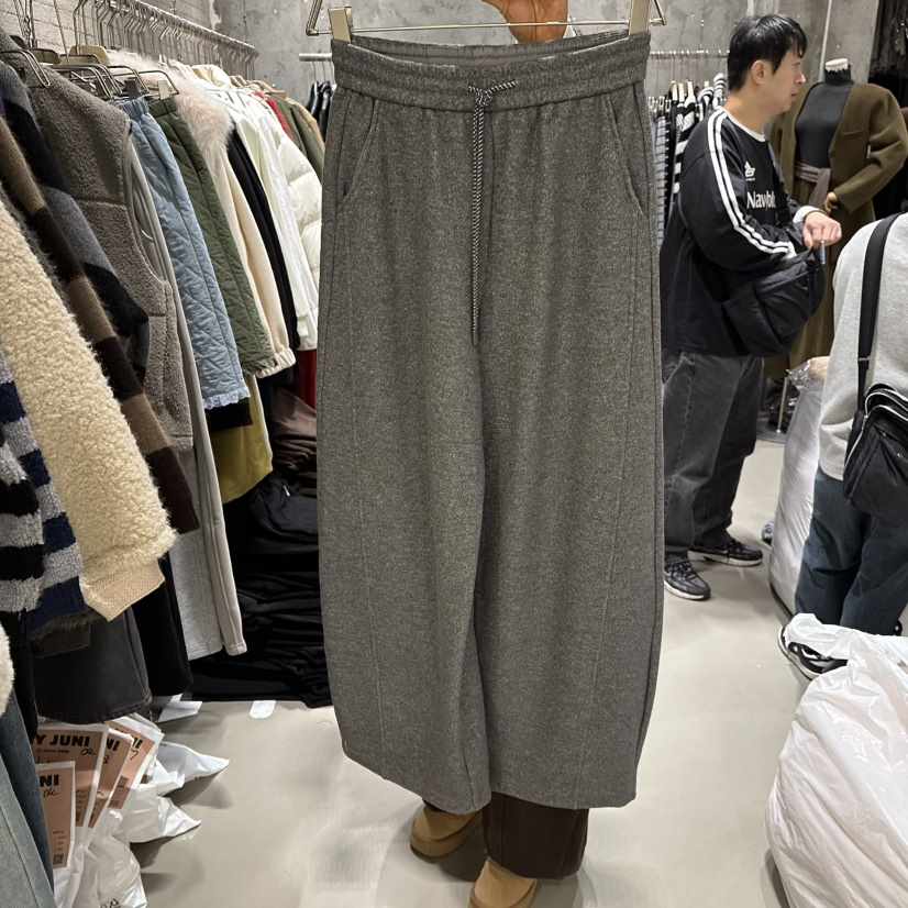 JUNI東大門㊣代購女裝新款25秋冬推薦真品人氣休閑休閑褲加絨my juni休閑褲