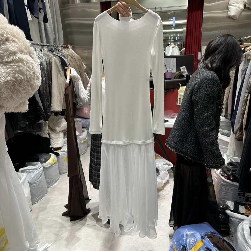 SOLAR韓國代購㊣女裝新品推薦休閑人氣時尚連衣裙不含腰帶露肩SOLAR連衣裙