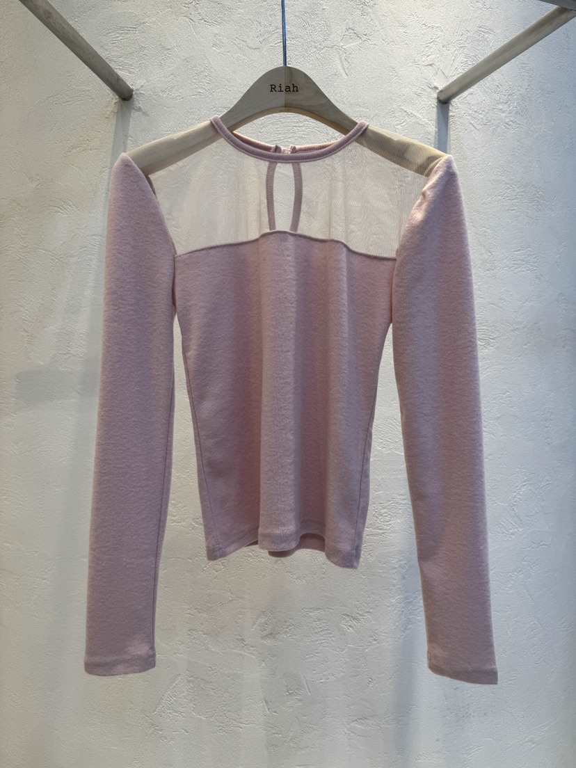 RIAH東大門㊣實拍女士新品休閑熱賣25秋冬人氣推薦長袖T恤透明RIAH長袖T恤