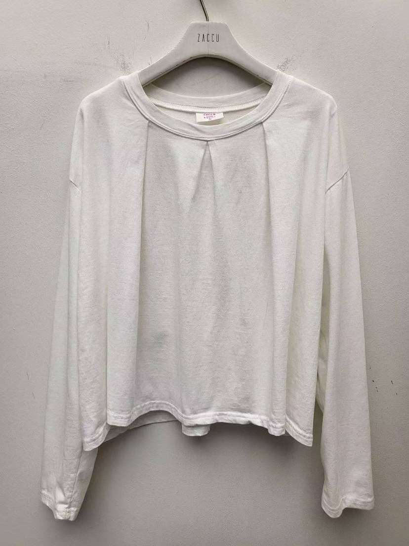 ZACCU東大門㊣代購女士新品休閑職業時尚熱賣人氣長袖T恤褶皺ZACCU長袖T恤