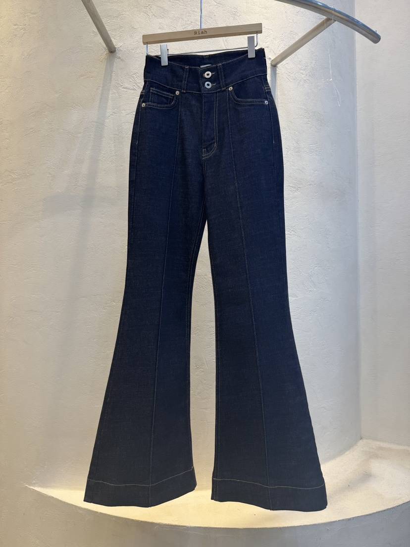 RIAH東大門㊣實拍女裝新款休閑熱賣時尚真品25秋冬牛仔褲褶裥RIAH牛仔褲