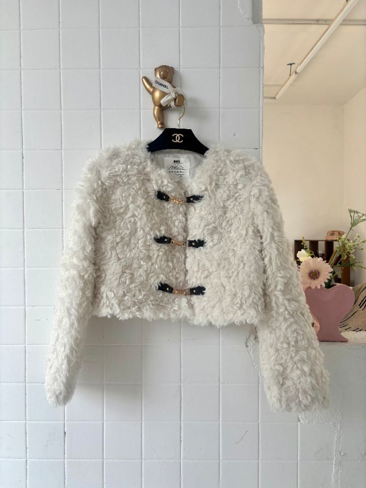 mars東大門㊣代購女裝新款真品人氣25秋冬職業短款大衣毛皮mars短款大衣