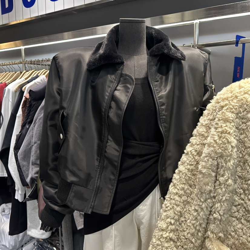 EL BOSQUE韓國代購㊣女裝新品人氣職業推薦25秋冬夾克貂皮EL BOSQUE夾克