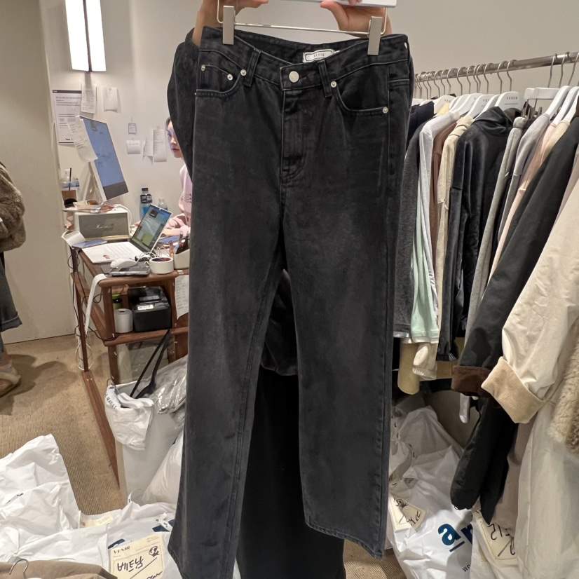 VENIR-a韓國直郵㊣女士新款真品人氣推薦休閑熱賣牛仔褲加絨VENIR-a牛仔褲