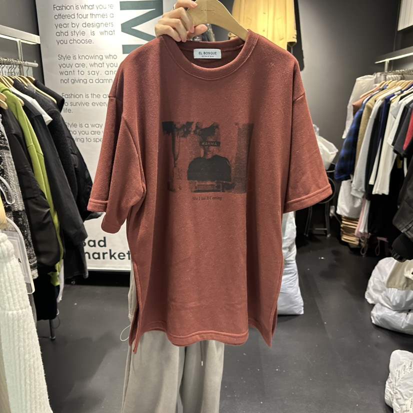 EL BOSQUE韓國直郵㊣女士新品職業25秋冬時尚真品人氣推薦T恤EL BOSQUET恤