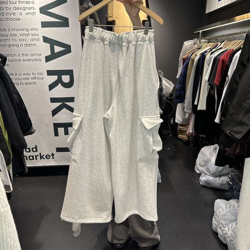 EL BOSQUE東大門㊣直郵女裝新款推薦職業休閑褲加絨皮褲貂皮EL BOSQUE休閑褲