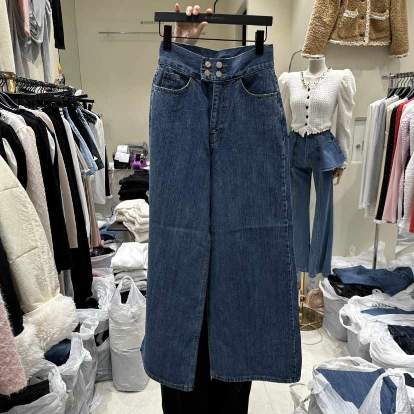 MONOPOLY韓國代購㊣女士新品熱賣25秋冬推薦職業真品牛仔褲MONO_POLY牛仔褲