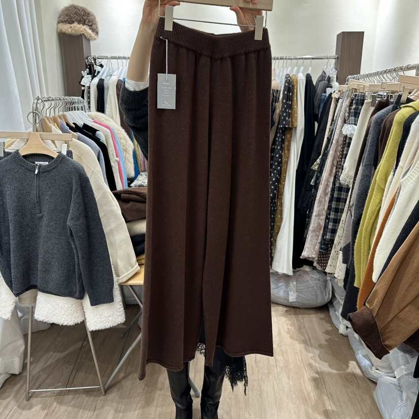 HANSUNGHYUN東大門㊣代購女裝新品休閑25秋冬熱賣真品長裙羊毛HANSUNGHYUN長裙