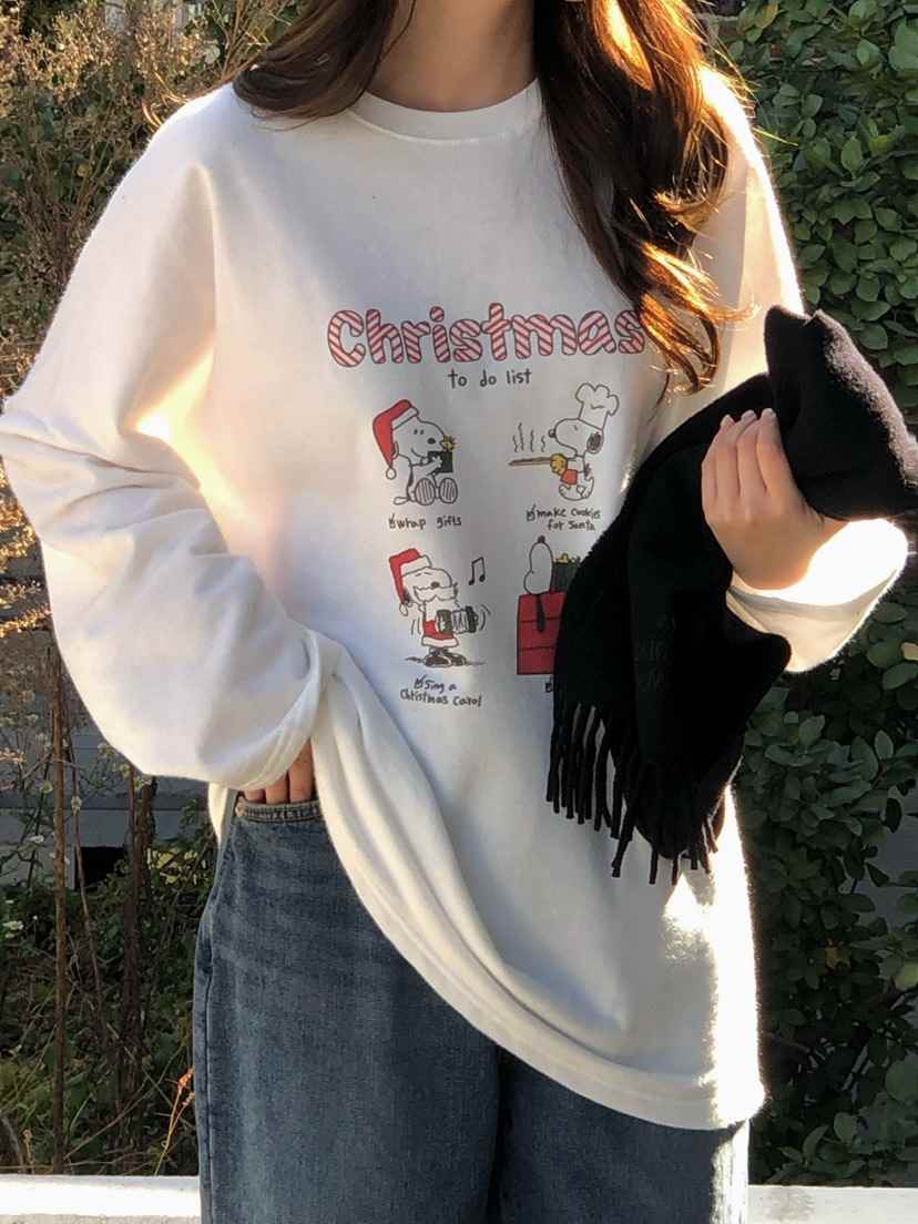 ONDO-P東大門㊣代購女士新品休閑熱賣25秋冬長袖T恤史努比ONDO-P長袖T恤