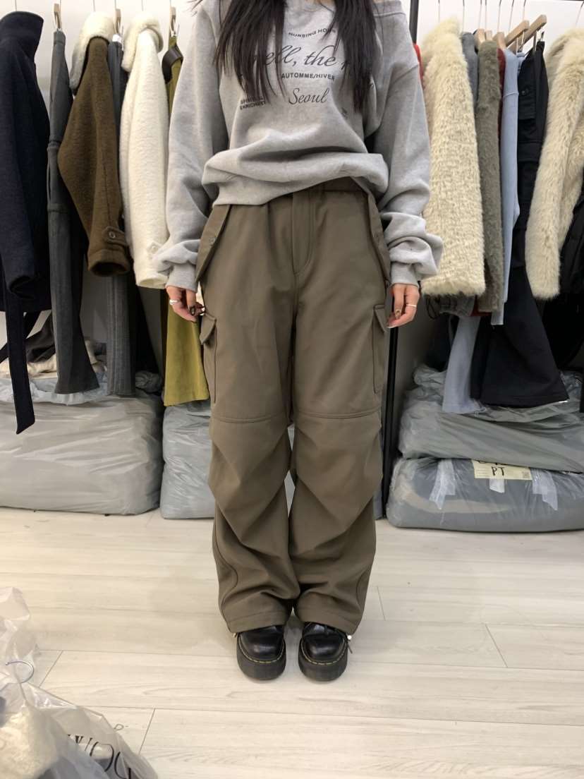 CEDARWOOD東大門㊣代購女裝新品真品人氣時尚休閑褲工裝褲抓絨CEDAR WOOD休閑褲