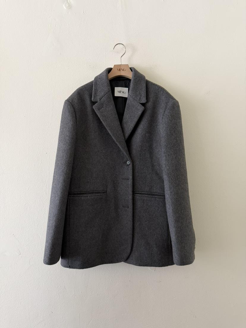 MENG東大門㊣代購女裝新款推薦熱賣人氣25秋冬職業夾克羊毛MENG夾克