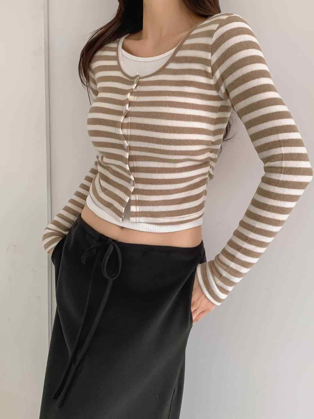 JOY-조이-T韓國直郵㊣女裝新款熱賣休閑人氣長袖T恤假兩件JOY-조이-T長袖T恤