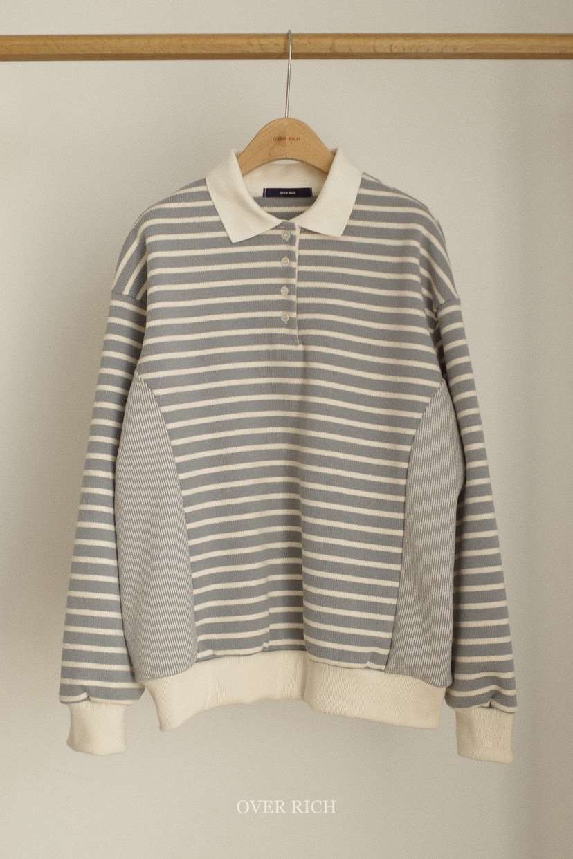 OVER RICH東大門㊣直郵女士新款職業時尚人氣熱賣衛衣條紋OVER RICH衛衣