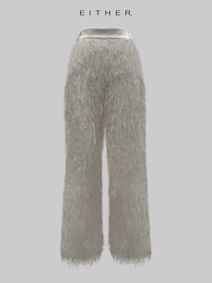 EITHER韓國代購㊣女士新品熱賣25秋冬推薦人氣職業休閑褲流蘇EITHER休閑褲