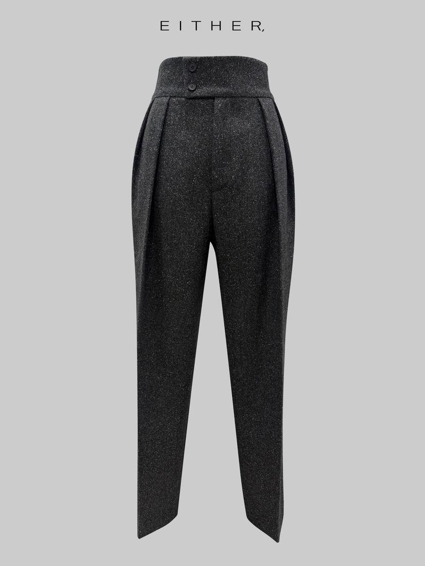 EITHER東大門㊣實拍女裝新品人氣職業真品推薦休閑褲手工編織EITHER休閑褲