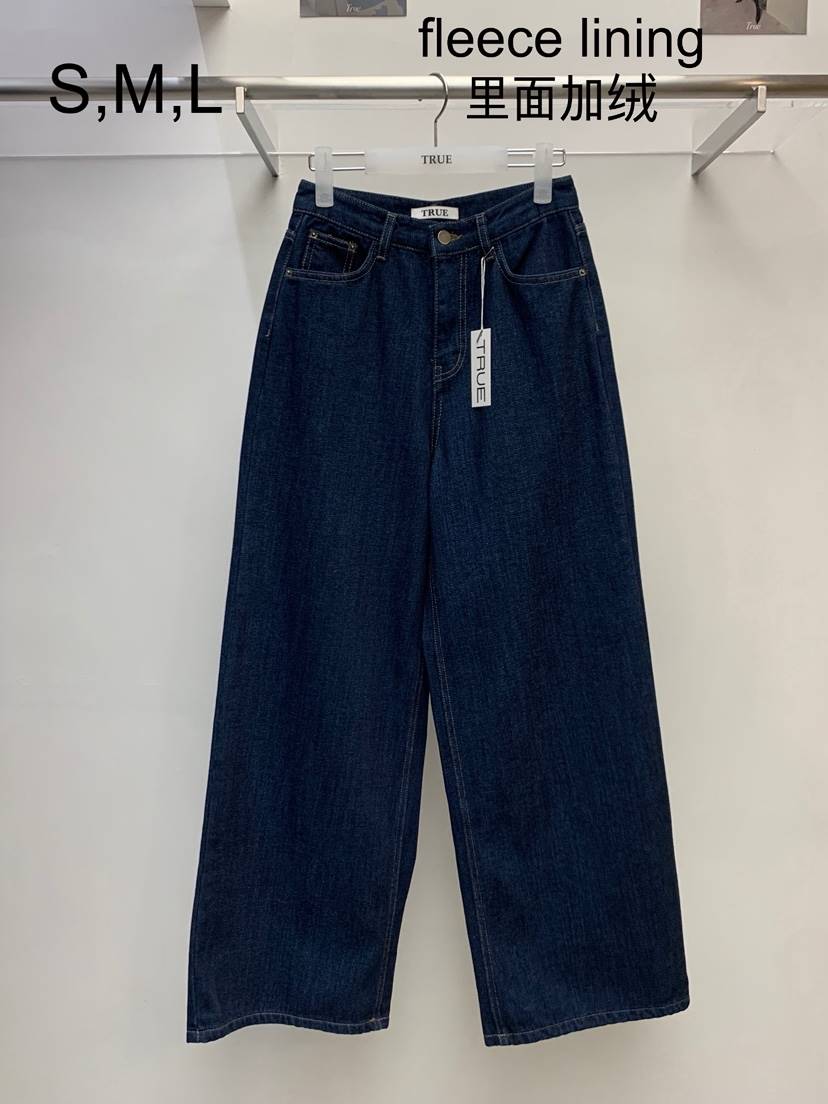 TRUE韓國代購㊣女裝新款休閑25秋冬推薦時尚真品人氣牛仔褲TRUE牛仔褲
