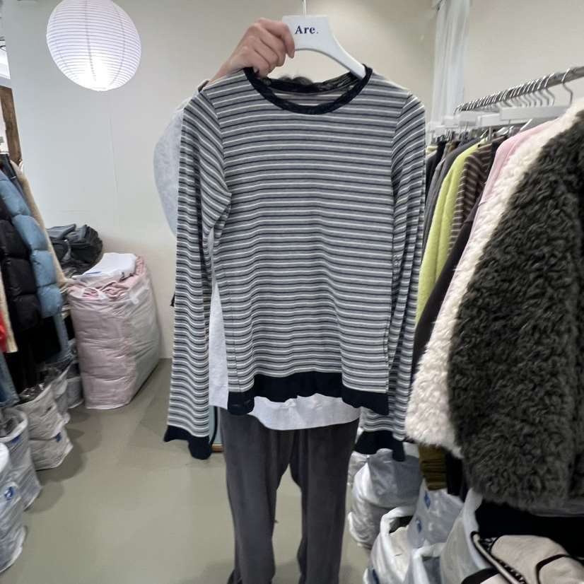 ARE東大門㊣代購女士新款時尚真品熱賣職業人氣休閑長袖T恤ARE YOU/ARE長袖T恤