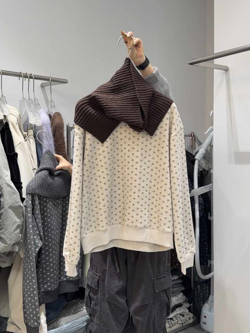 LOOKK韓國直郵㊣女裝新品推薦休閑職業熱賣人氣衛衣不含圍巾LOOKK衛衣