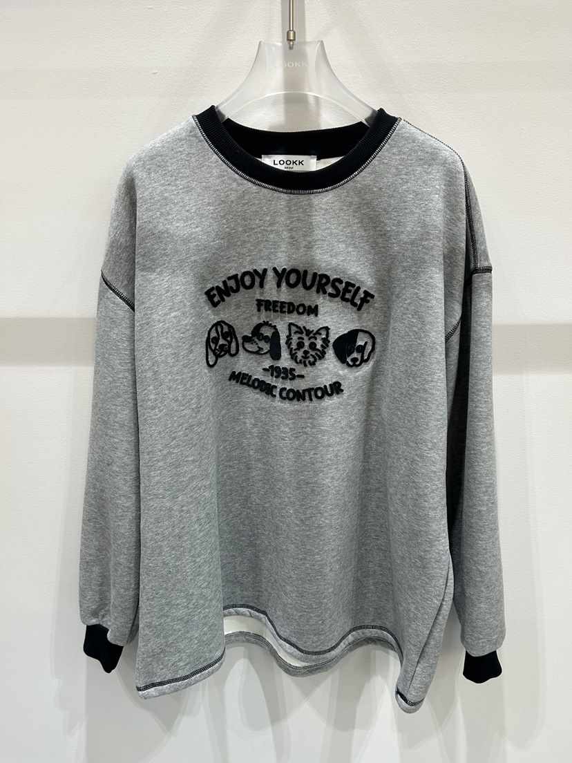 LOOKK東大門㊣實拍女裝新品25秋冬熱賣推薦真品職業時尚衛衣LOOKK衛衣