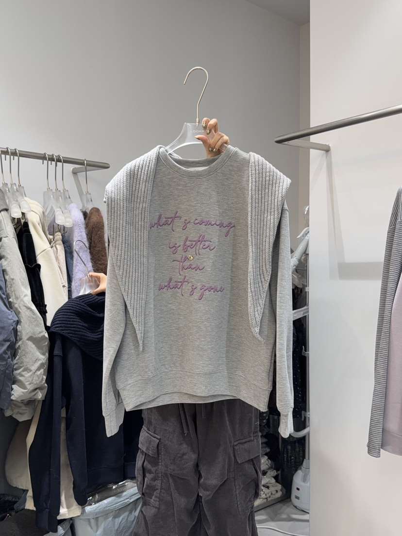 LOOKK韓國直郵㊣女士新品人氣休閑推薦真品熱賣套裝兩件套圍巾LOOKK套裝