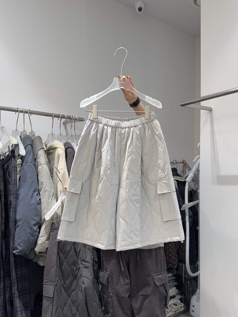 LOOKK東大門㊣直郵女士新款真品25秋冬休閑職業短褲口袋絎縫LOOKK短褲