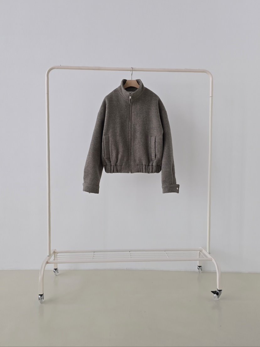 J SHOP韓國直郵㊣女裝新品職業時尚人氣真品休閑夾克羊毛格紋J_SHOP夾克