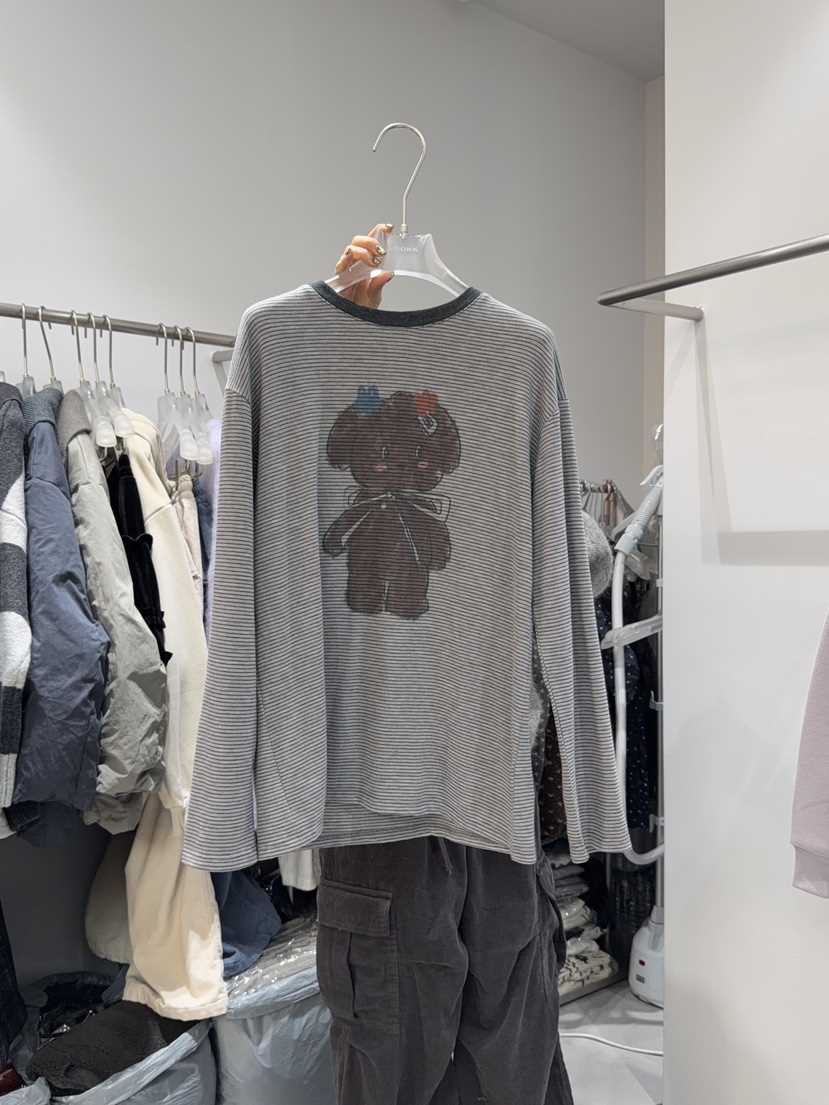 LOOKK東大門㊣代購女裝新品職業休閑推薦25秋冬人氣長袖T恤LOOKK長袖T恤