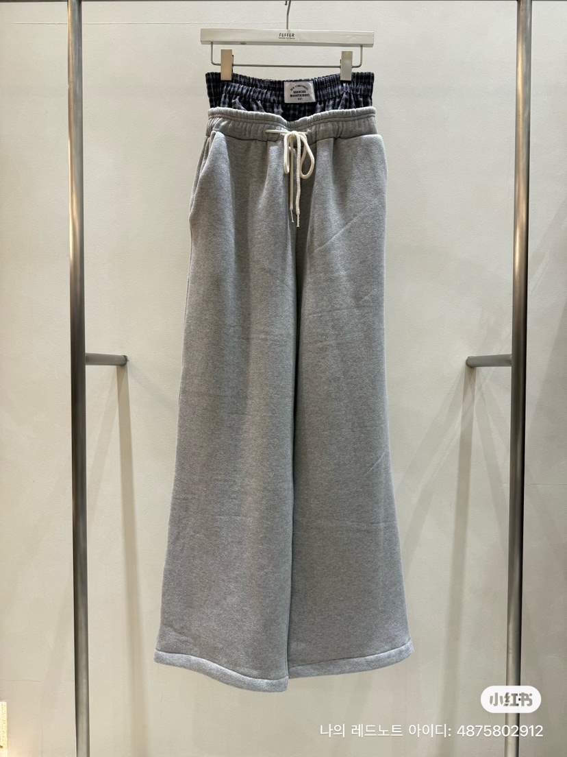FEFFER韓國代購㊣女裝新品人氣時尚真品推薦休閑褲加絨抓絨FEFFER休閑褲