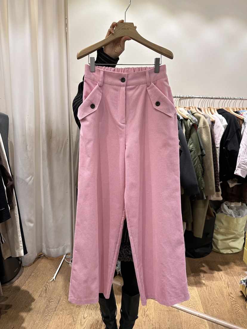 AUVERFIT東大門㊣實拍女士新品職業時尚真品休閑褲燈芯絨直筒AUVERFIT休閑褲