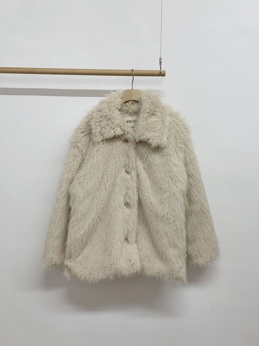 MORE THAN-P東大門㊣直郵女裝新品熱賣推薦短款大衣羊駝毛MORE THAN短款大衣