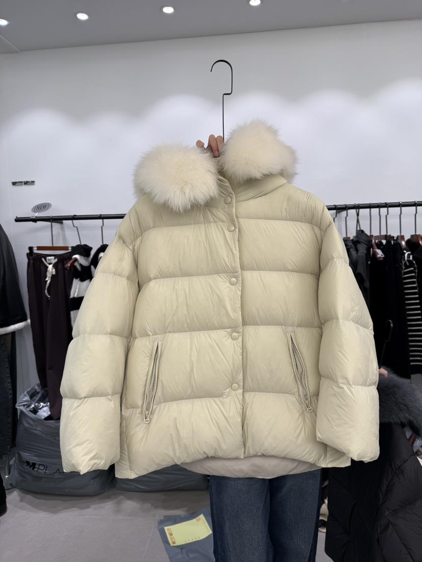 WATERMELON東大門㊣代購女士新款職業25秋冬短款羽絨服狐貍填充WATER MELON短款羽絨服