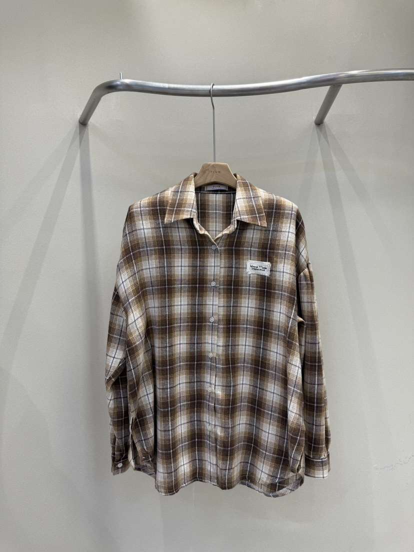 PLUM-q韓國直郵㊣女士新款休閑人氣真品時尚襯衫蕾絲衫格紋PLUM襯衫/蕾絲衫